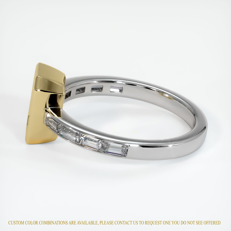 14K Yellow & White Accent Stones Ring Setting