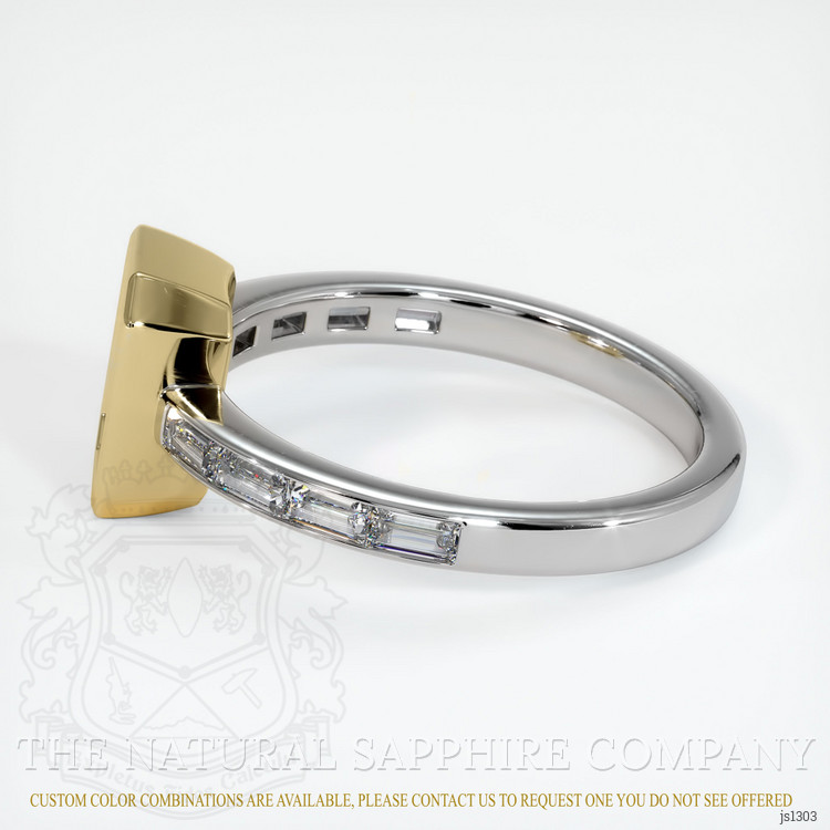 14K Yellow & White Accent Stones Ring Setting