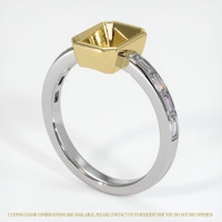 18K Yellow & White Accent Stones Ring Setting Image