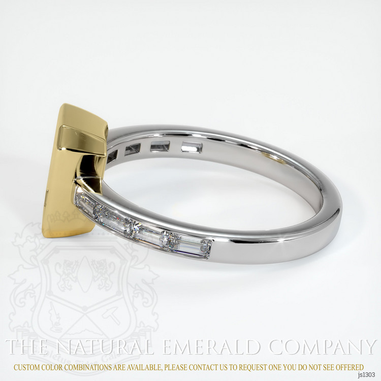 18K Yellow & White Accent Stones Ring Setting