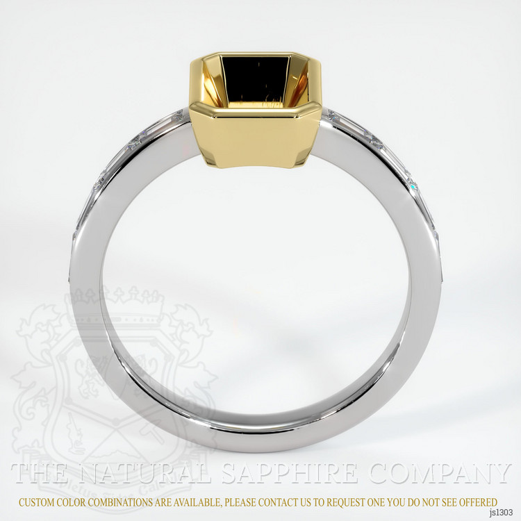 18K Yellow & White Accent Stones Ring Setting