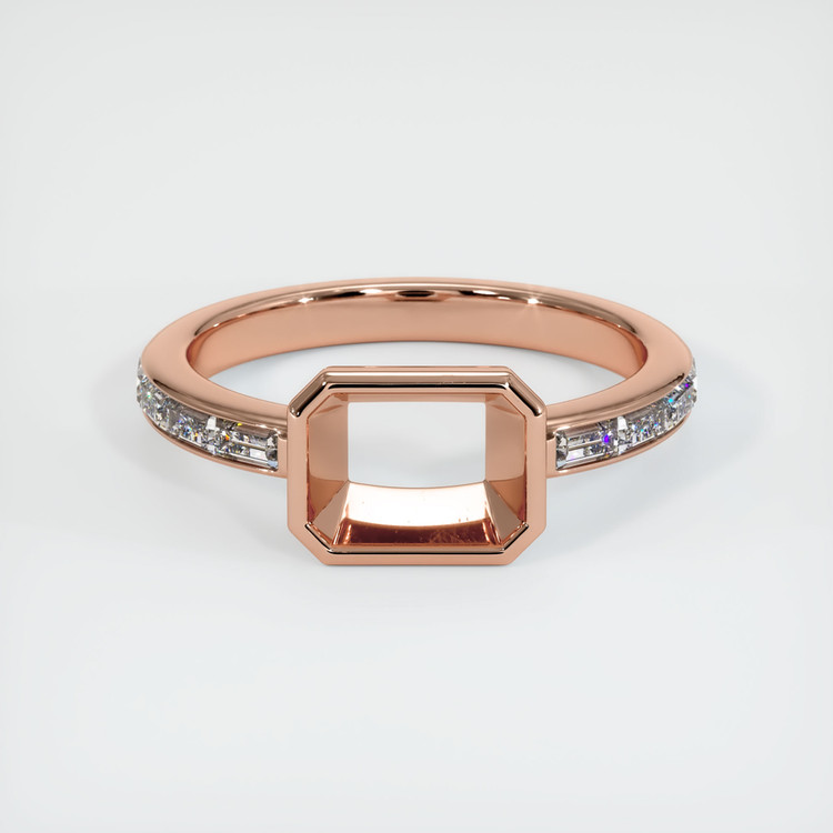 14K Rose Gold Accent Stones Ring Setting