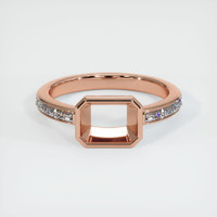 18K Rose Gold Accent Stones Ring Setting Image