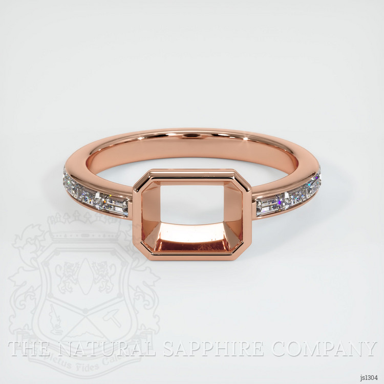 18K Rose Gold Accent Stones Ring Setting