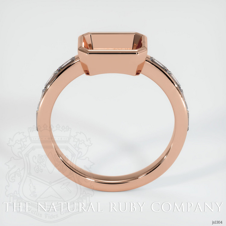 18K Rose Gold Accent Stones Ring Setting