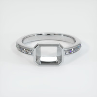 14K White Gold Accent Stones Ring Setting Image