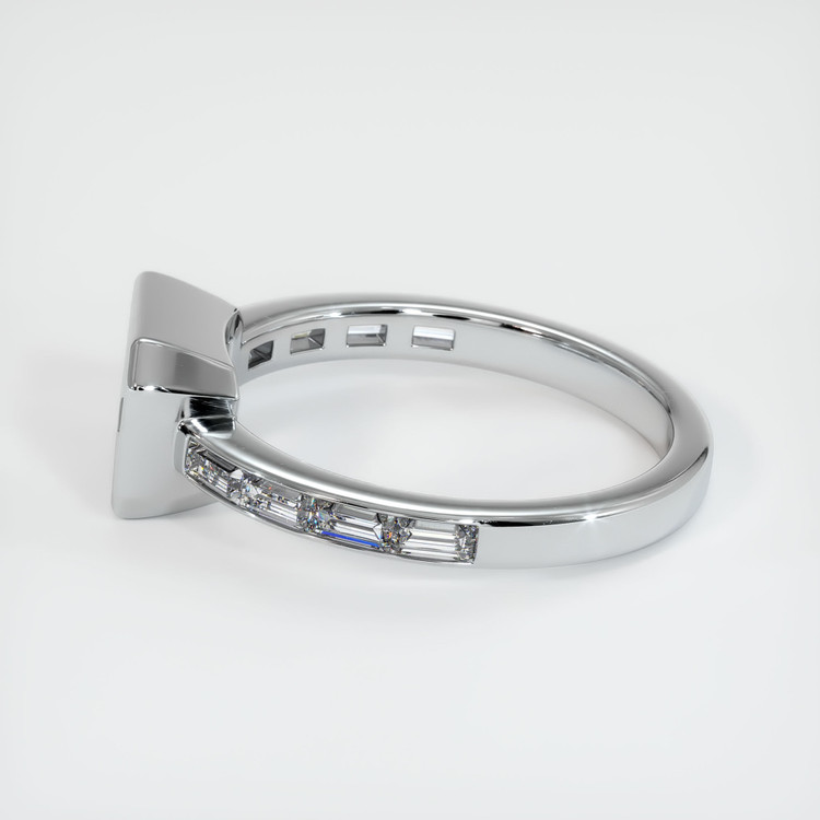 14K White Gold Accent Stones Ring Setting