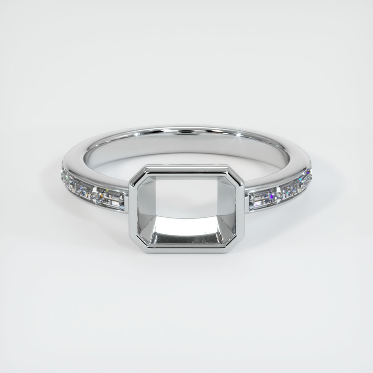 18K White Gold Accent Stones Ring Setting