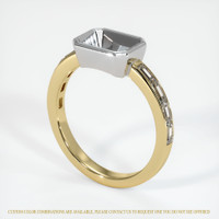 14K White & Yellow Accent Stones Ring Setting Video