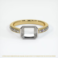 14K White & Yellow Accent Stones Ring Setting Image