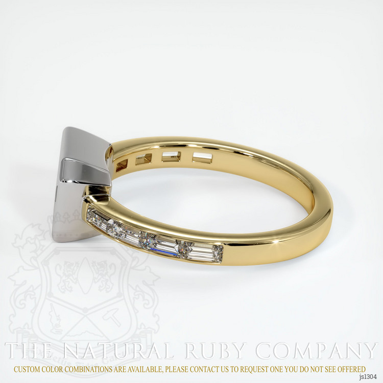 14K White & Yellow Accent Stones Ring Setting