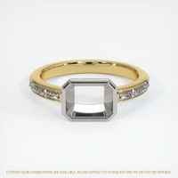 18K White & Yellow Accent Stones Ring Setting Image