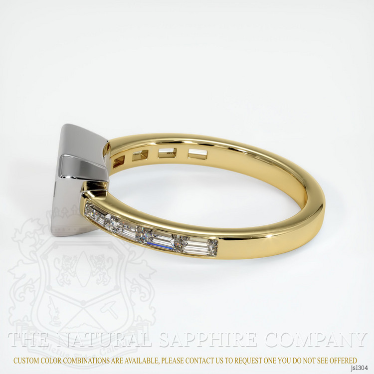 18K White & Yellow Accent Stones Ring Setting