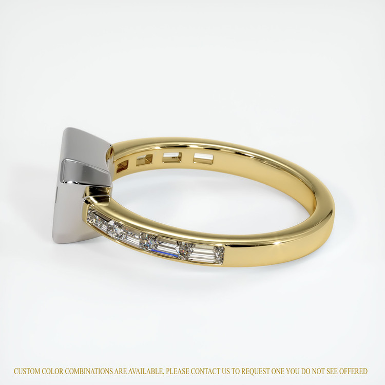18K White & Yellow Accent Stones Ring Setting