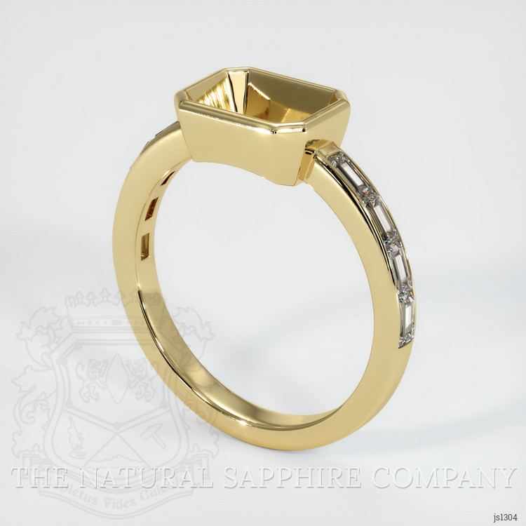 10K Yellow Gold Accent Stones Ring Setting