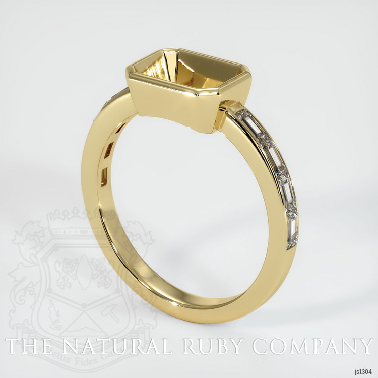 14K Yellow Gold Accent Stones Ring Setting