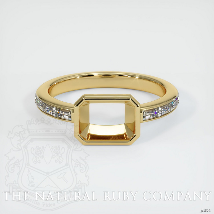 14K Yellow Gold Accent Stones Ring Setting
