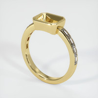 Bezel Emerald Ring 3.01 Ct., 18K Yellow Gold Combination Setting
