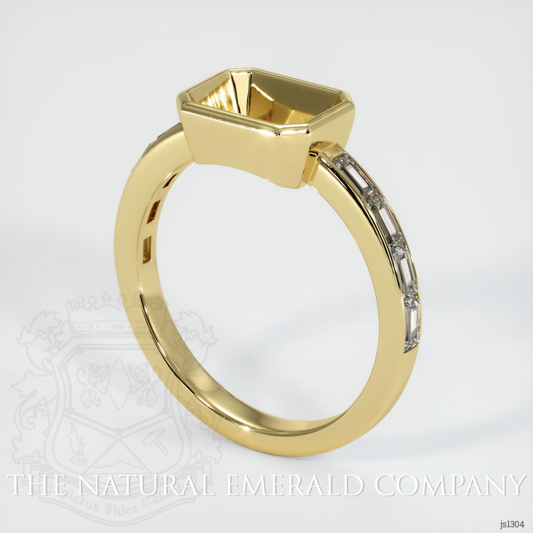 18K Yellow Gold Accent Stones Ring Setting