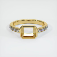 18K Yellow Gold Accent Stones Ring Setting Image