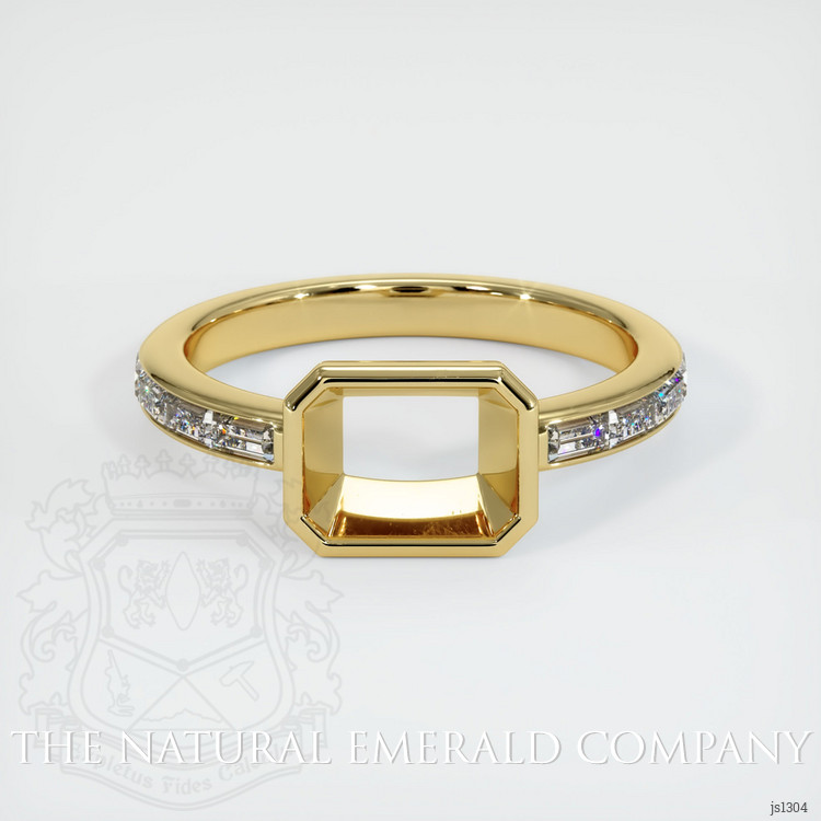 18K Yellow Gold Accent Stones Ring Setting