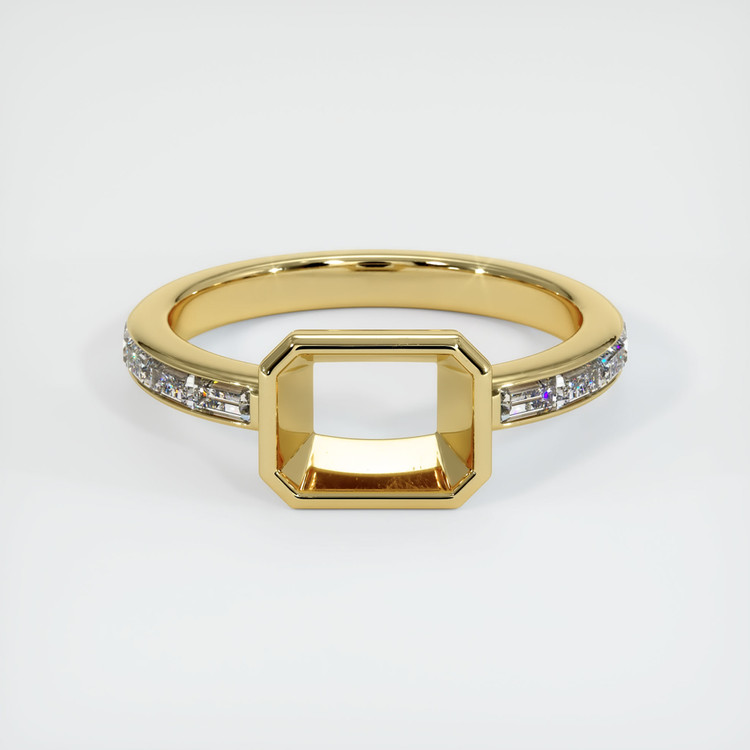18K Yellow Gold Accent Stones Ring Setting