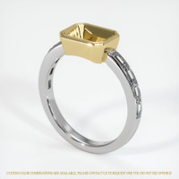 14K Yellow & White Accent Stones Ring Setting Image