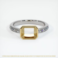 14K Yellow & White Accent Stones Ring Setting Image