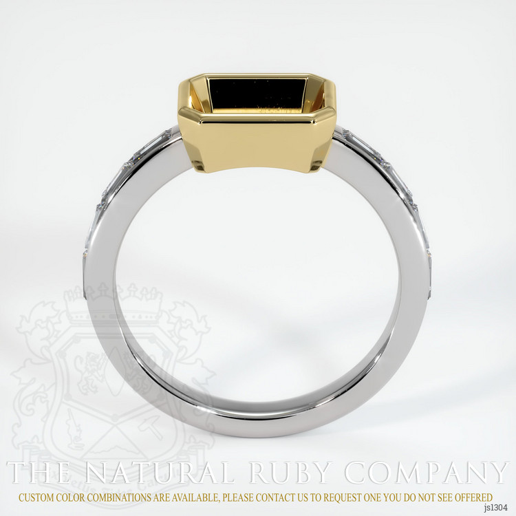 14K Yellow & White Accent Stones Ring Setting