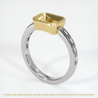 18K Yellow & White Accent Stones Ring Setting Image