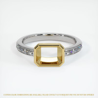 18K Yellow & White Accent Stones Ring Setting Image