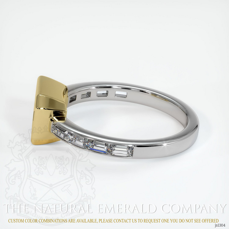 18K Yellow & White Accent Stones Ring Setting