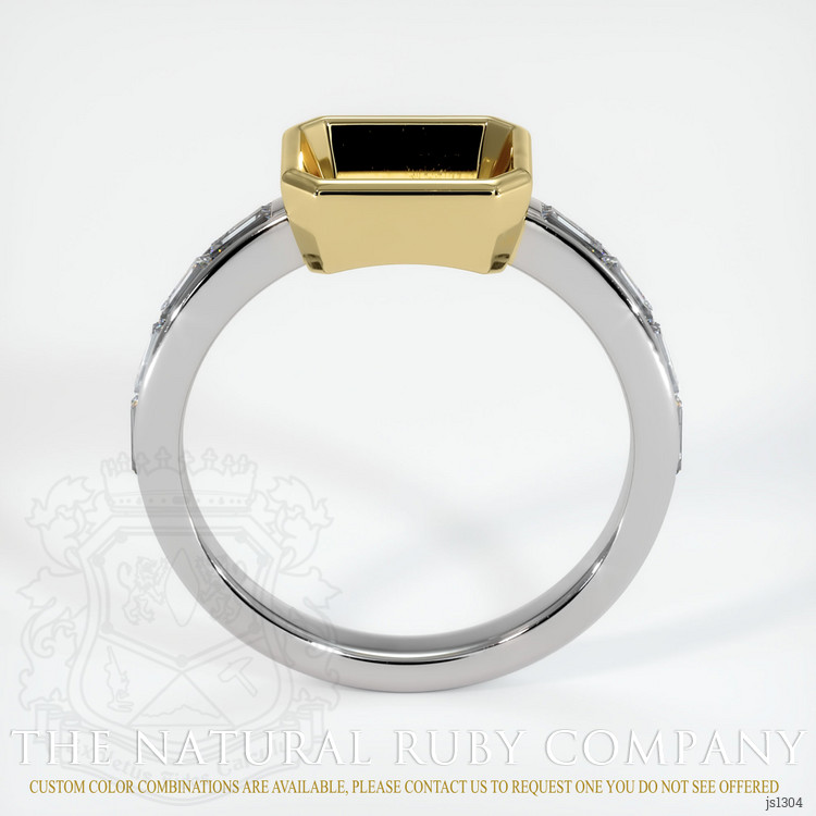 18K Yellow & White Accent Stones Ring Setting