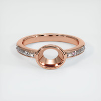 14K Rose Gold Accent Stones Ring Setting Image