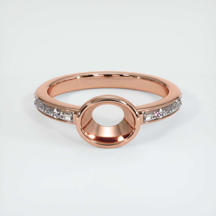 14K Rose Gold Accent Stones Ring Setting