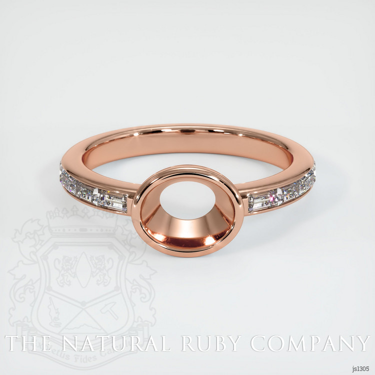 14K Rose Gold Accent Stones Ring Setting