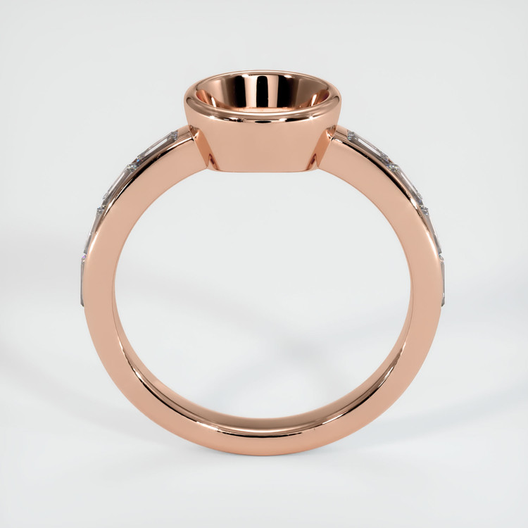 14K Rose Gold Accent Stones Ring Setting