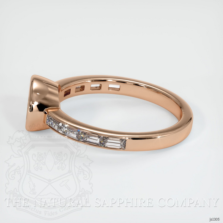 18K Rose Gold Accent Stones Ring Setting