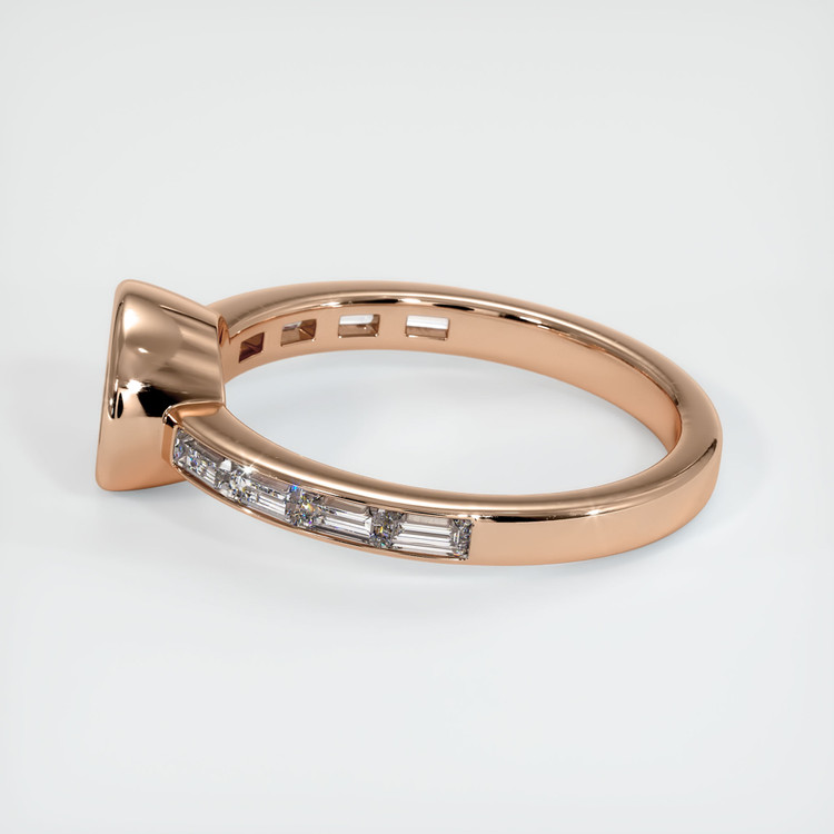 18K Rose Gold Accent Stones Ring Setting