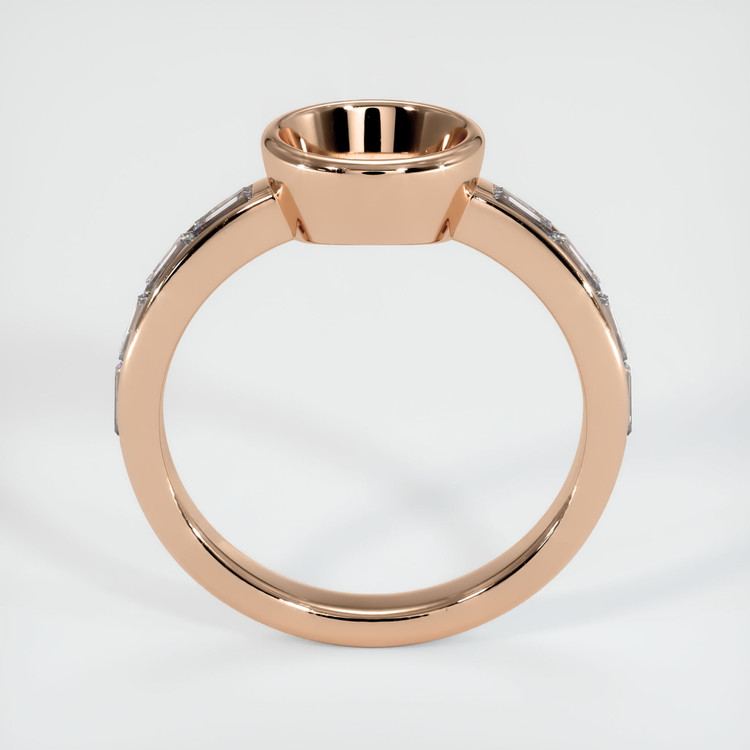 18K Rose Gold Accent Stones Ring Setting