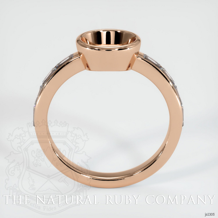 18K Rose Gold Accent Stones Ring Setting