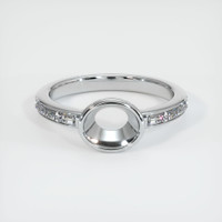 14K White Gold Accent Stones Ring Setting Image