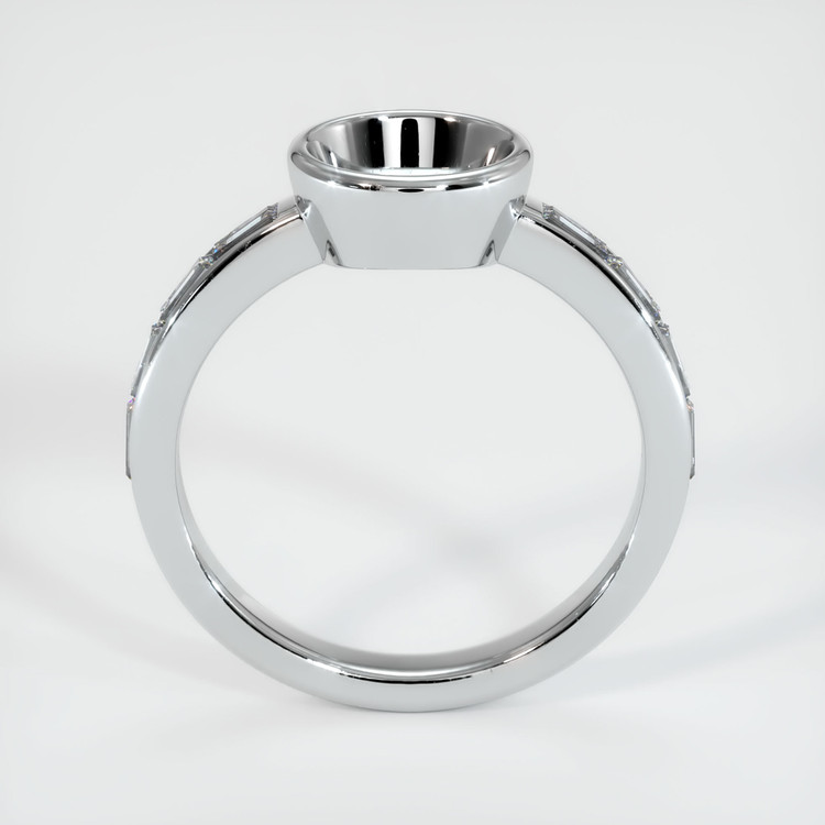 14K White Gold Accent Stones Ring Setting