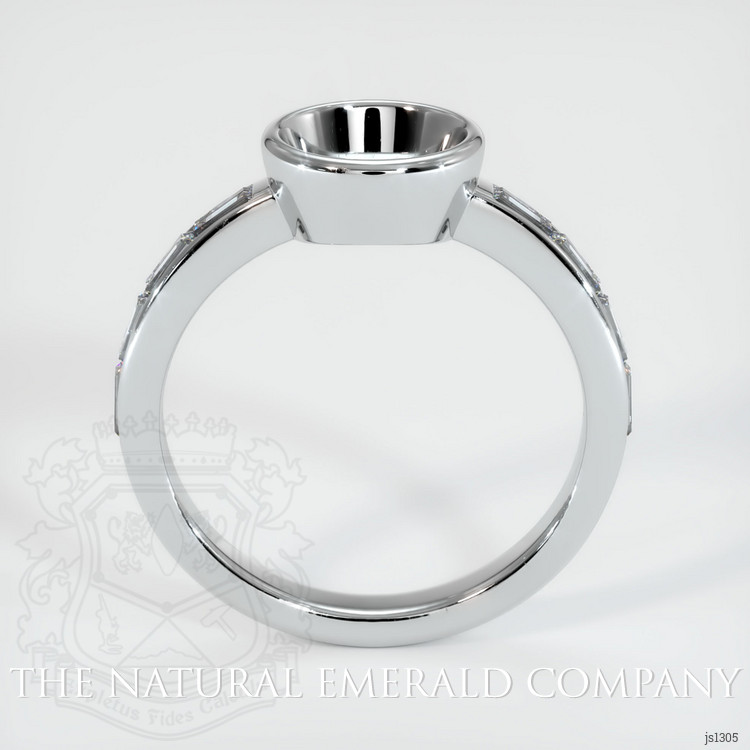 18K White Gold Accent Stones Ring Setting