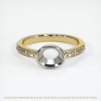 14K White & Yellow Accent Stones Ring Setting Image