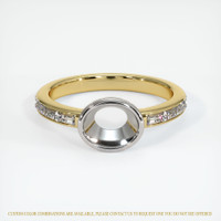 18K White & Yellow Accent Stones Ring Setting Image