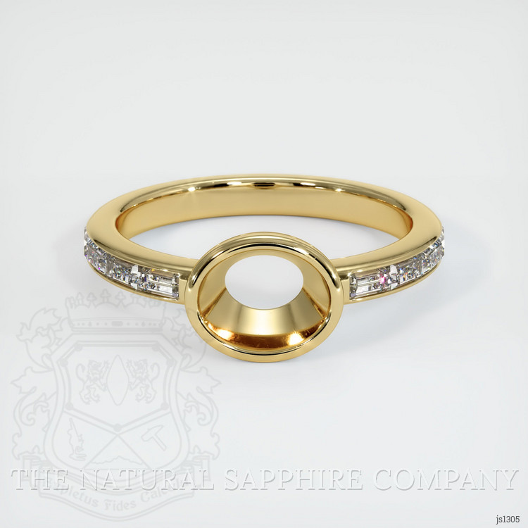 10K Yellow Gold Accent Stones Ring Setting