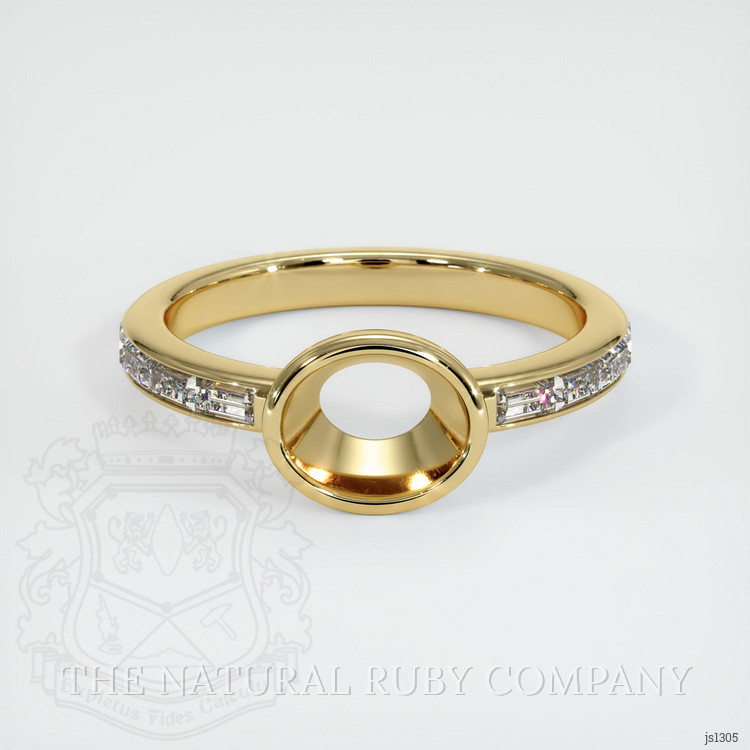 10K Yellow Gold Accent Stones Ring Setting