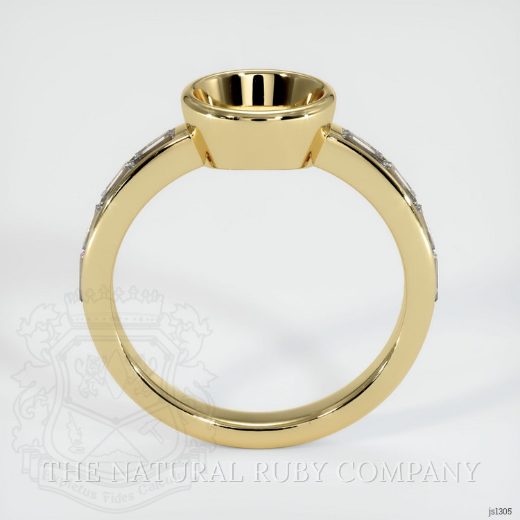 10K Yellow Gold Accent Stones Ring Setting
