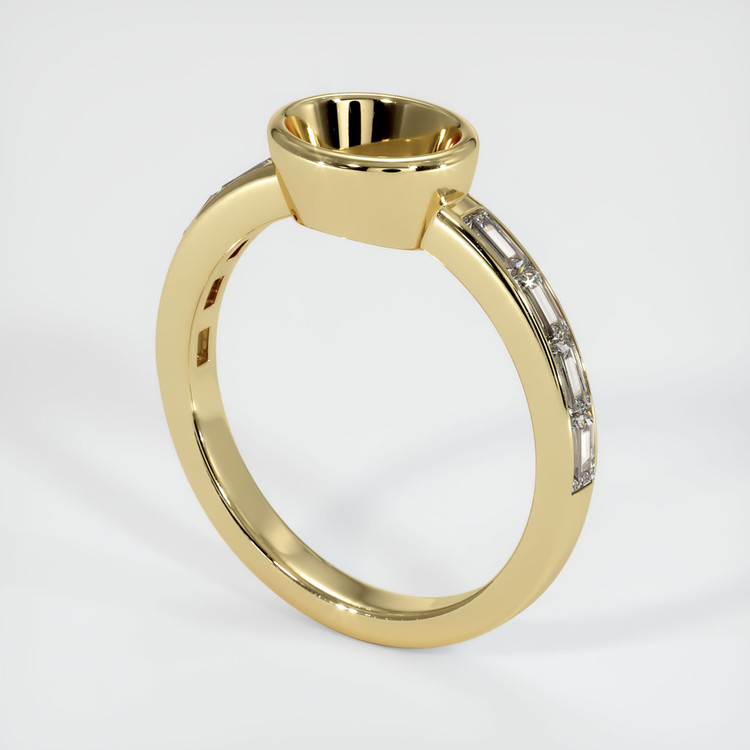 14K Yellow Gold Accent Stones Ring Setting